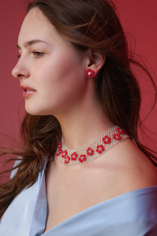 Намисто "Полум’я на снігу"