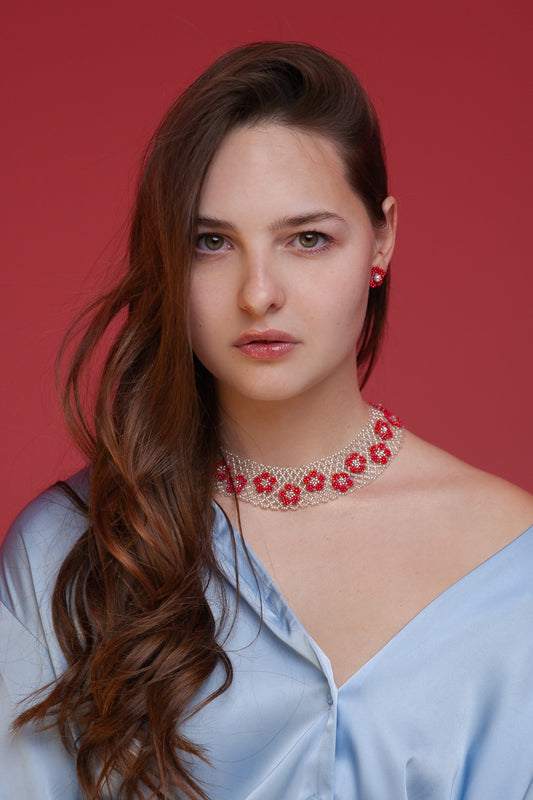 Намисто "Полум’я на снігу"