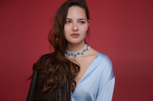 Намисто "Поцілунок незабудки"