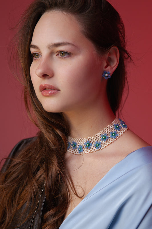 Намисто "Поцілунок незабудки"