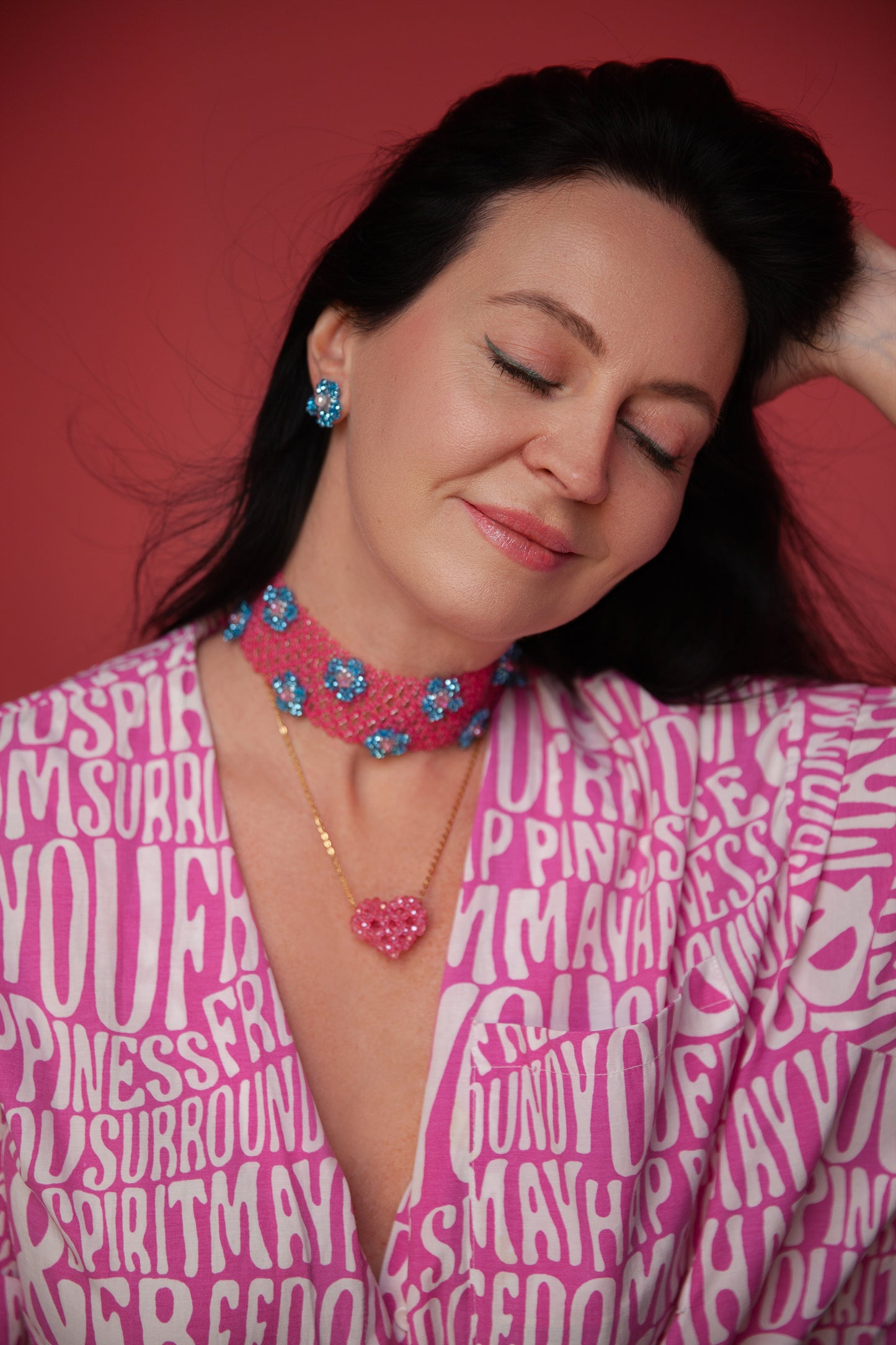 Чокер "Рожевий флірт"