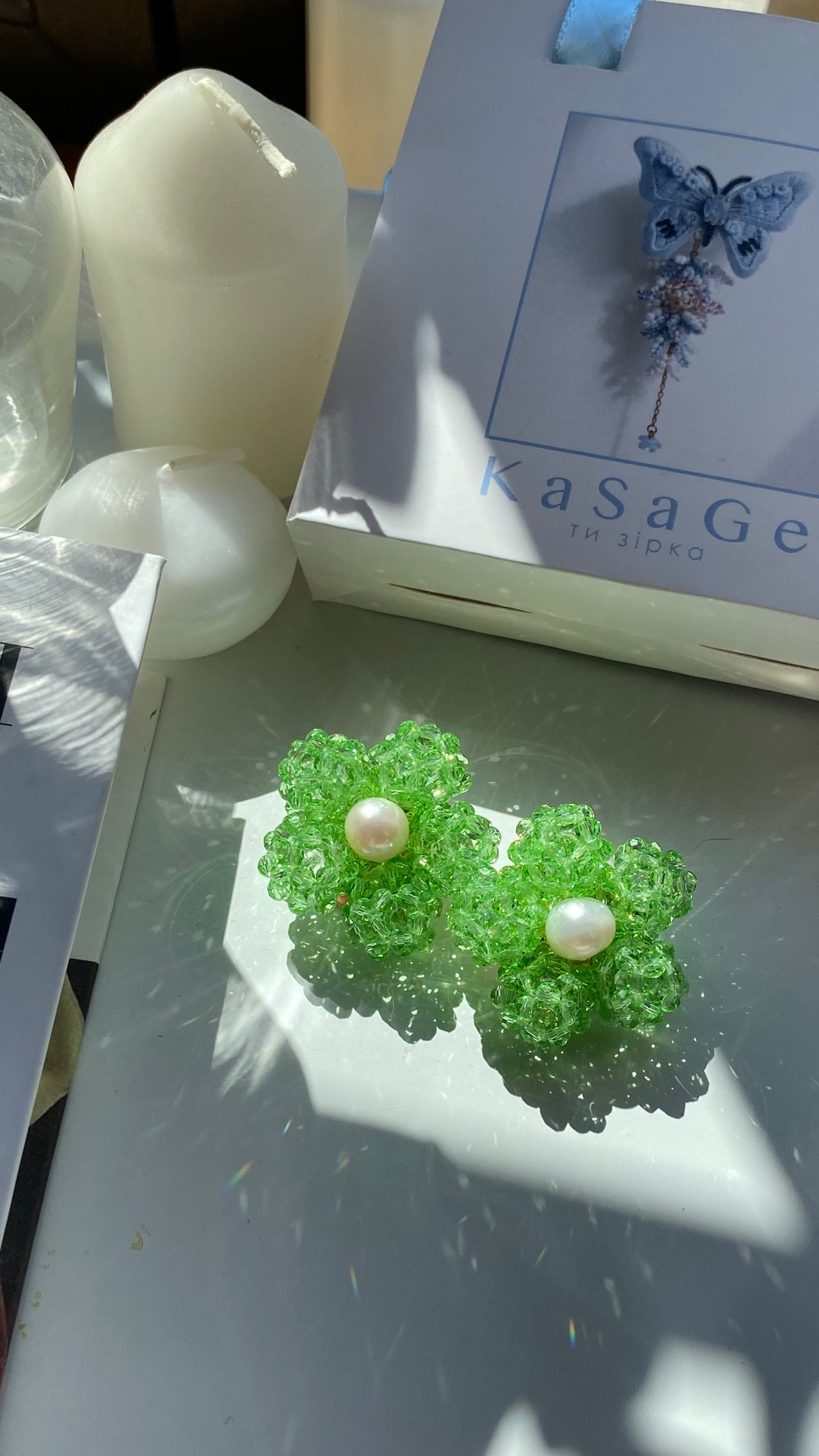 Кліпси «Crystal Bloom Конвалія»
