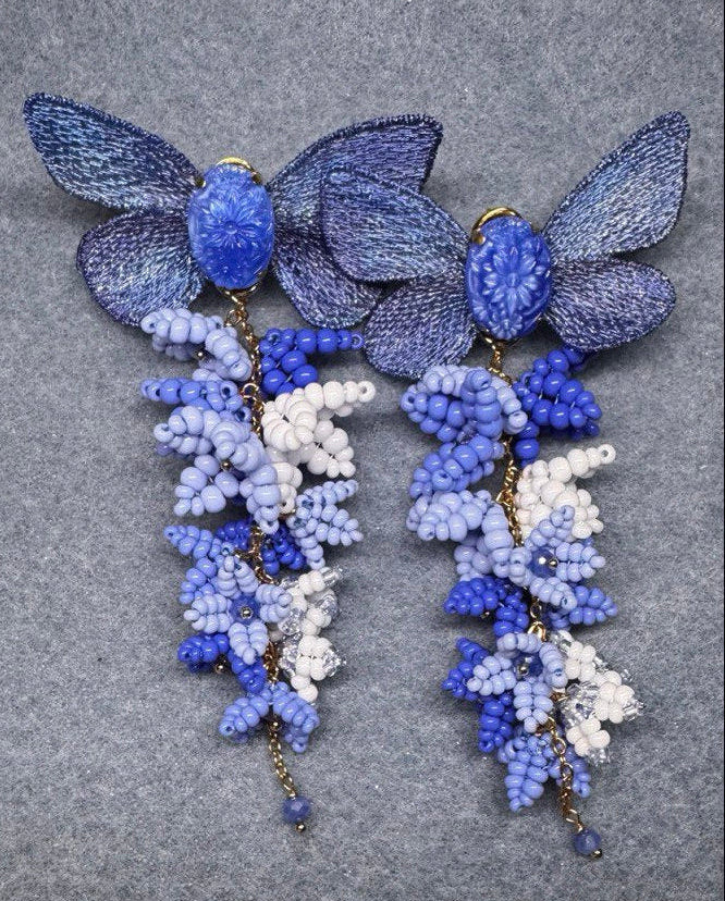 Сережки «Метелик Морфо»