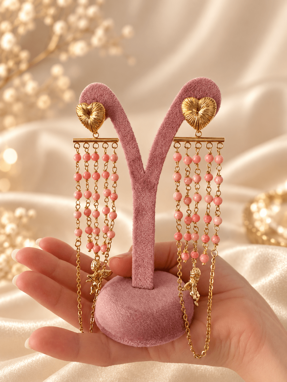 Сережки "Pink Angel" - Star.Kasage