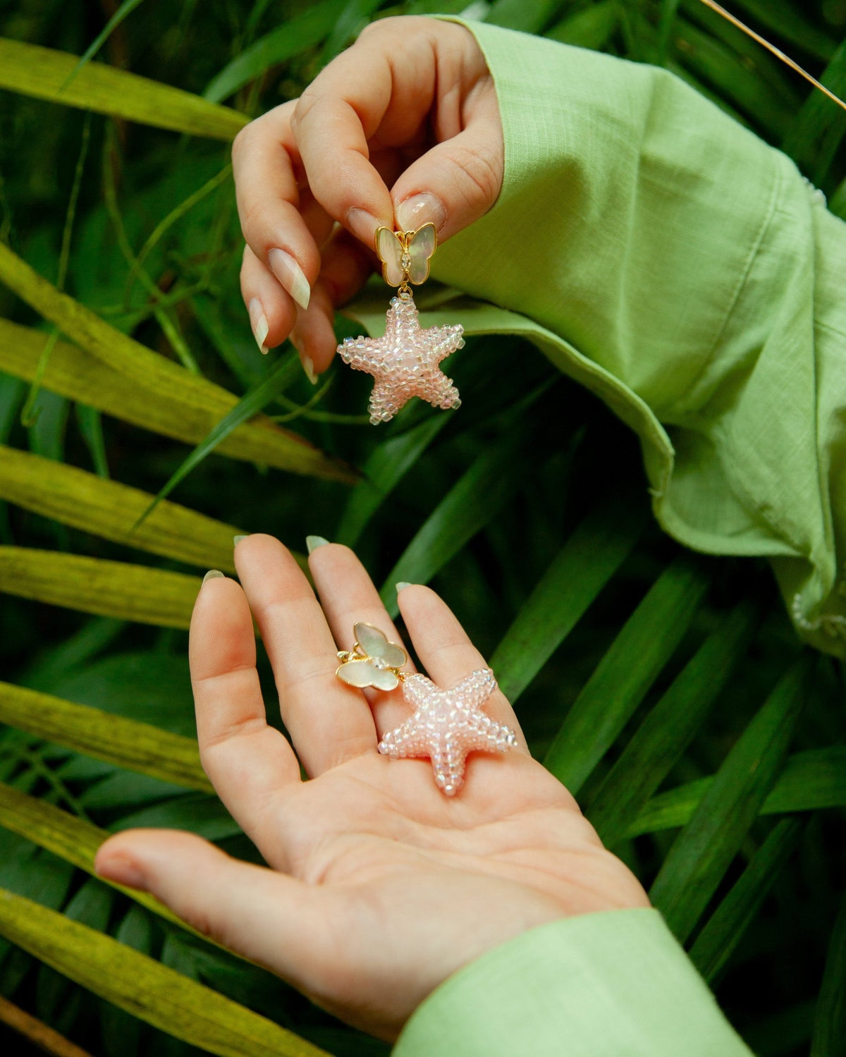 Сережки "Pink Reef Wings" - Star.Kasage
