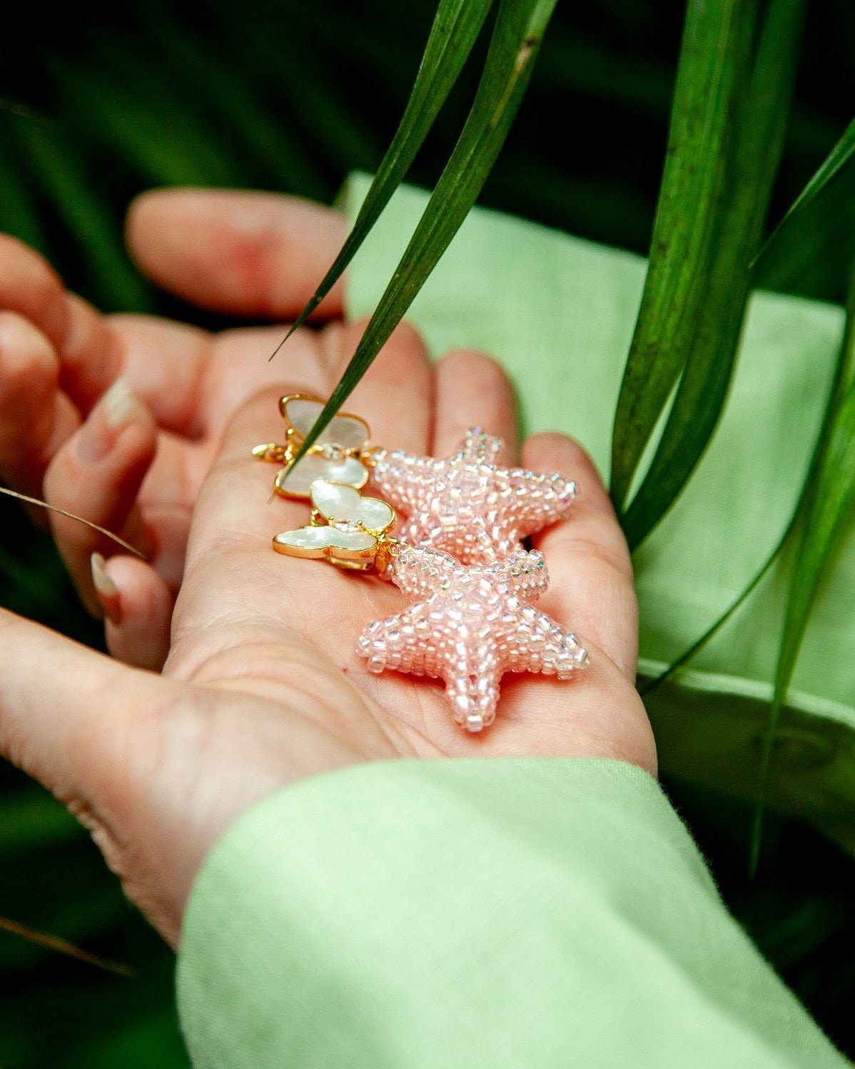 Сережки "Pink Reef Wings" - Star.Kasage